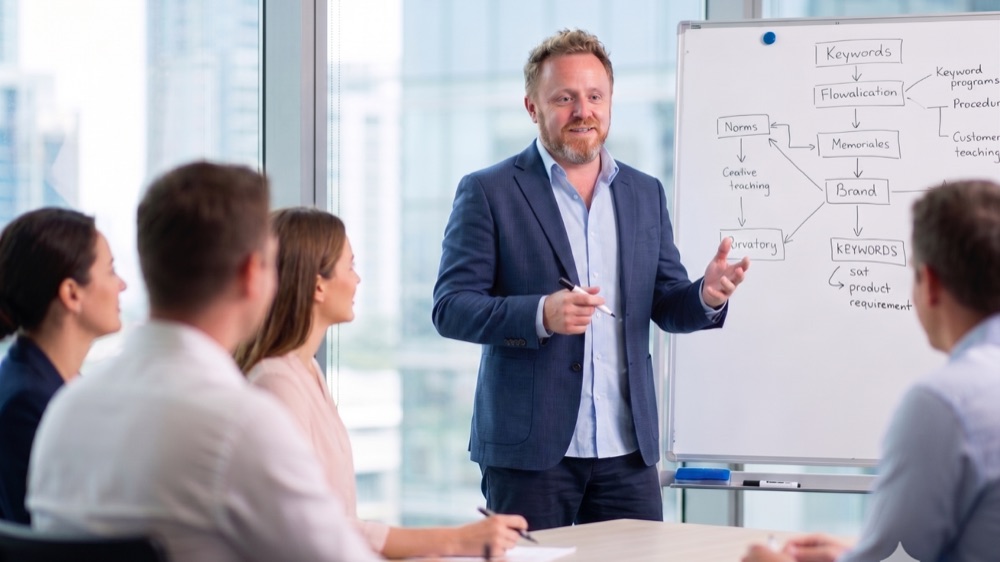Andreas Wagner — Strategie-Workshop am Whiteboard